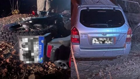 Dois homens morrem em acidente grave entre carro e moto no Sertão