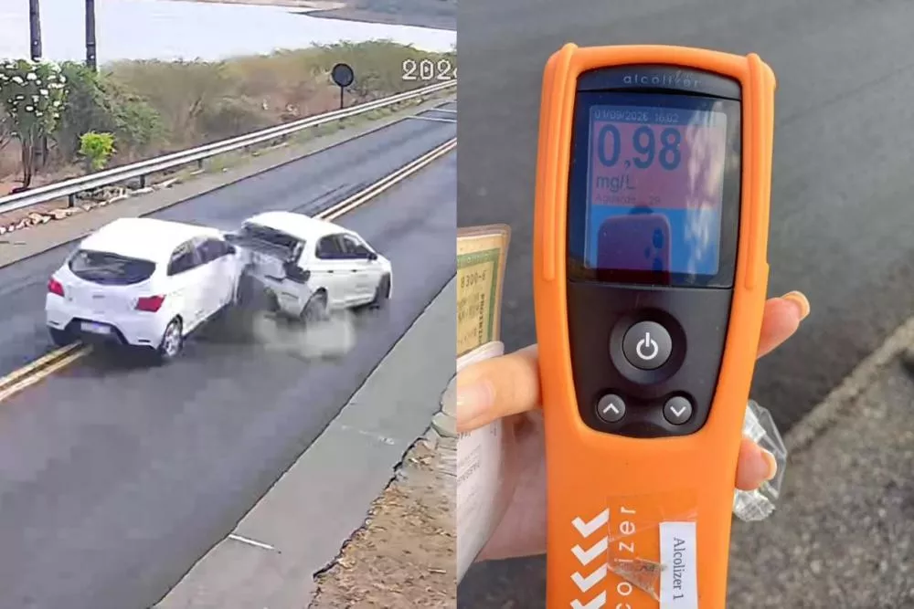 Motorista embriagado é preso pela PRF após provocar colisão e atingir veículo da Prefeitura de Patos na BR-230